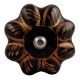 Black Golden Leaf Big Melon Ceramic Wine Stopper (Pack Of One Piece)